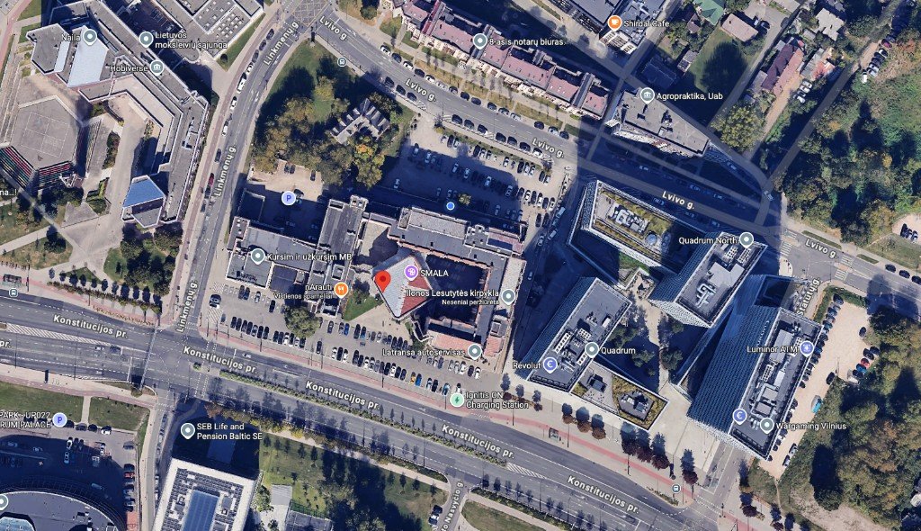 NEXDEV vieta žemėlapyje – Konstitucijos pr 23b Vilnius, Lietuva